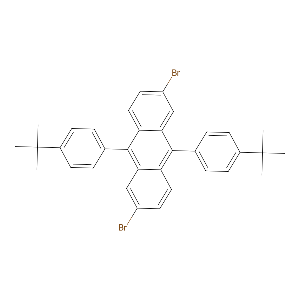 2,6-Dibromo-9,10-Bis(4-tert-Butylphenyl)anthracene molecular structure, CAS 1187763-68-3