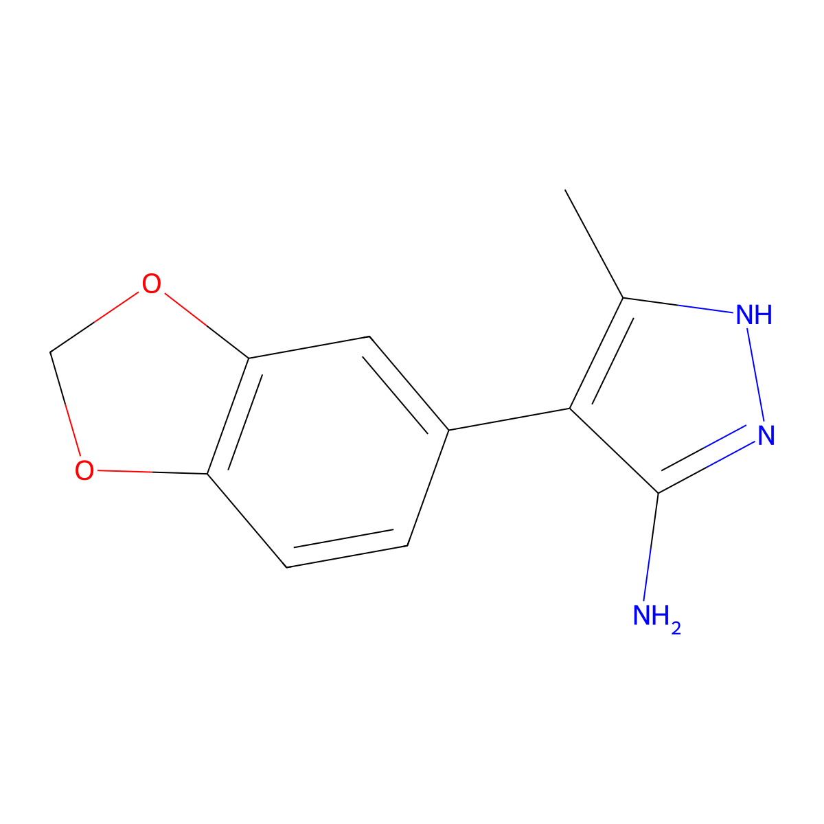 4-(1,3-Dioxaindan-5-yl)-3-methyl-1h-pyrazol-5-amine molecular structure, CAS 1187767-29-8