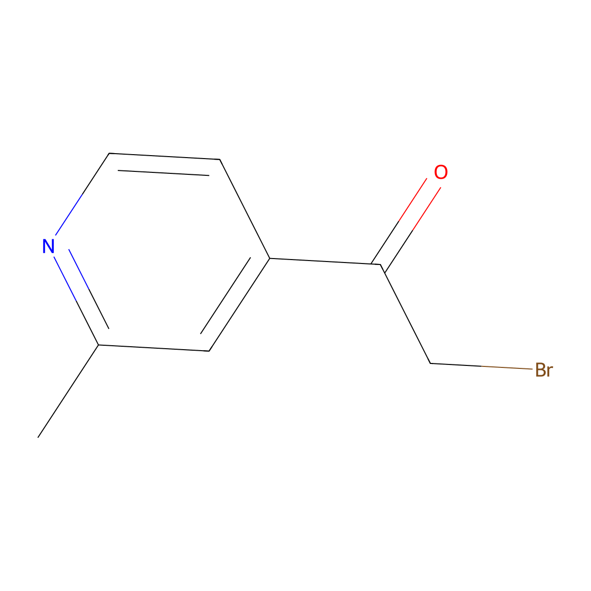 2-Bromo-1-(2-methylpyridin-4-yl)ethanone molecular structure, CAS 1187785-48-3