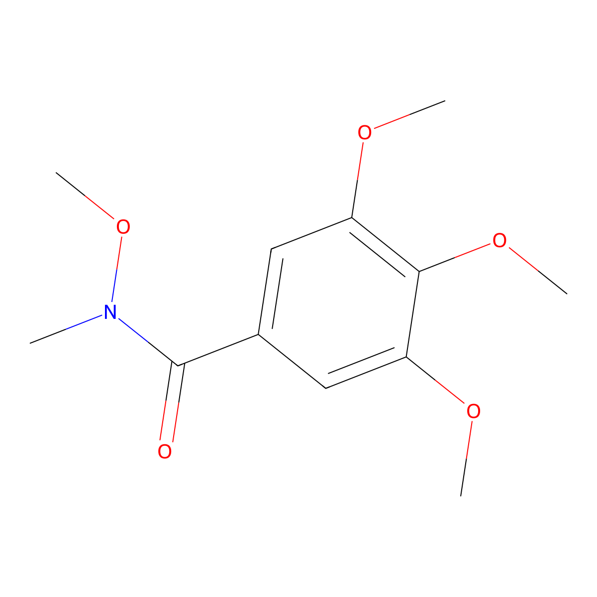 N,3,4,5-tetramethoxy-N-methyl-Benzamide molecular structure, CAS 118779-14-9