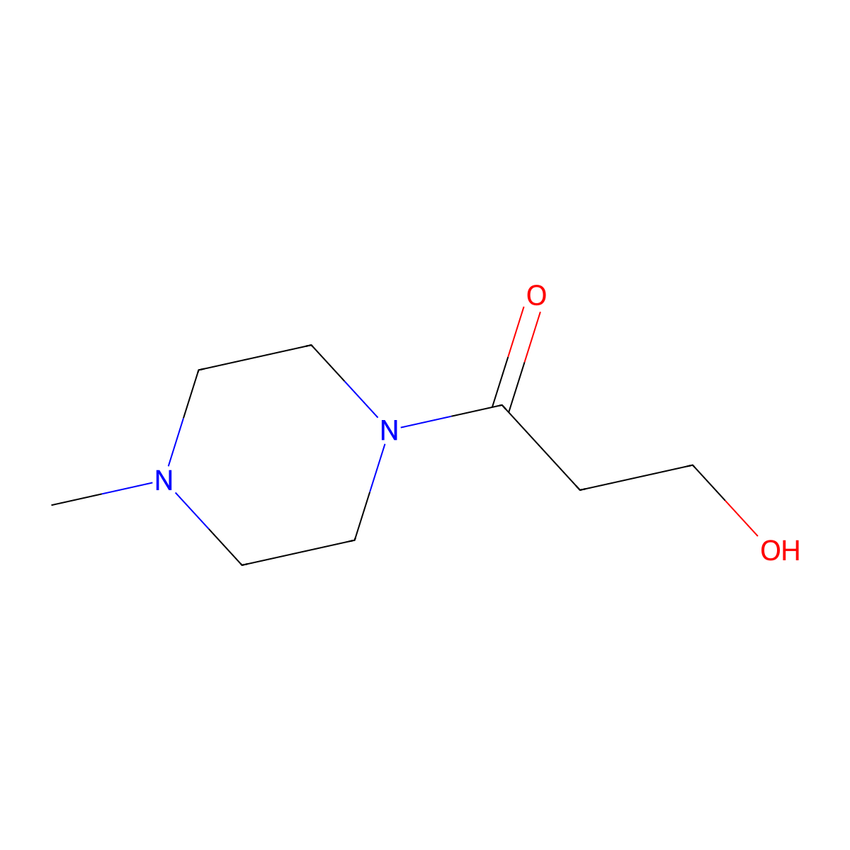 3-Hydroxy-1-(4-methylpiperazin-1-yl)propan-1-one molecular structure, CAS 118779-37-6