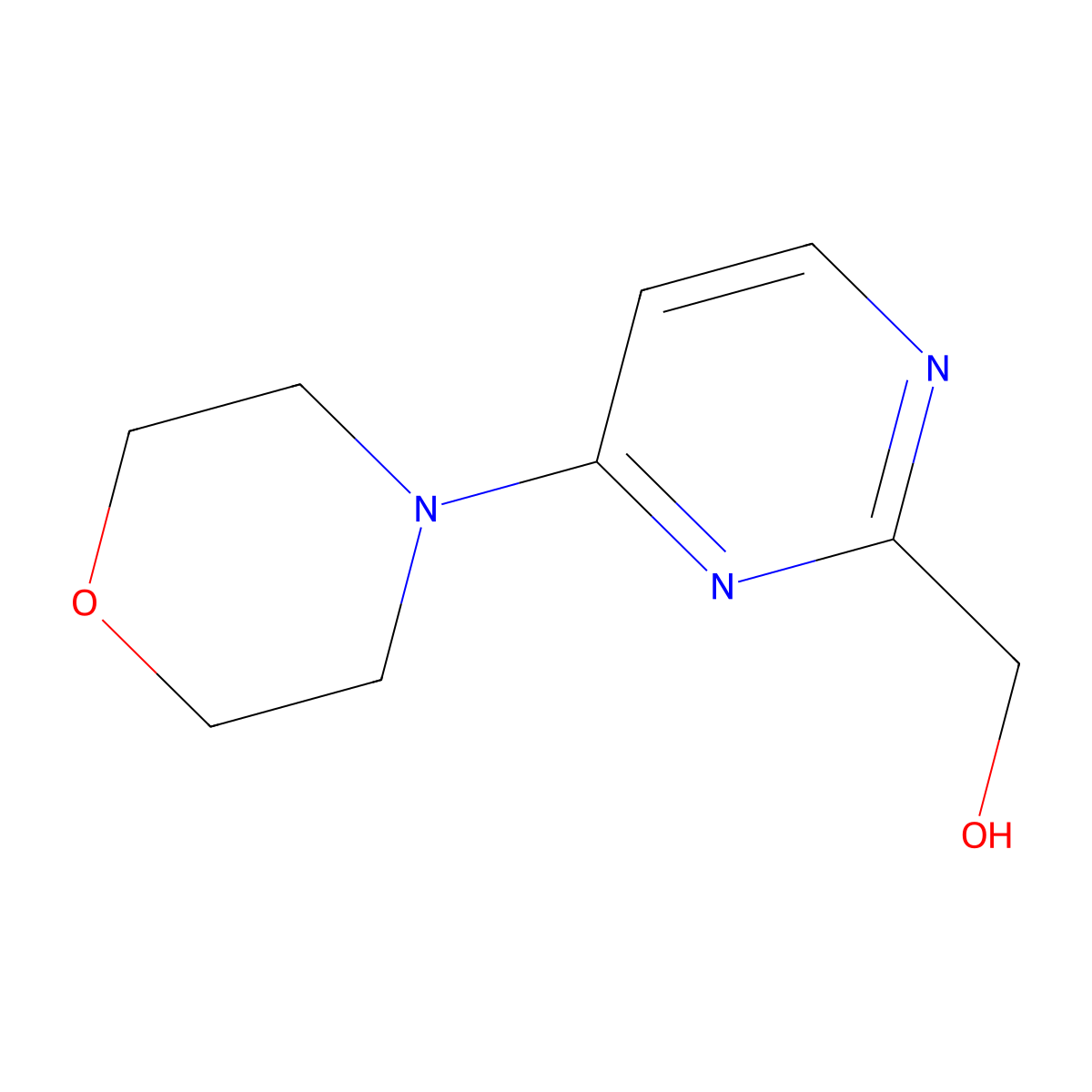 (4-Morpholinopyrimidin-2-yl)methanol molecular structure, CAS 118779-75-2