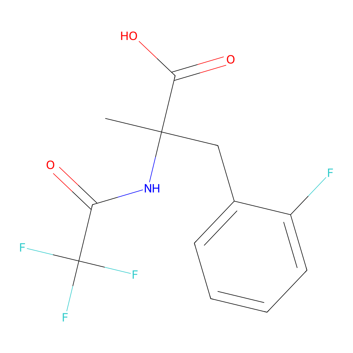 3-(2-Fluorophenyl)-2-methyl-2-(2,2,2-trifluoroacetamido)propanoic acid molecular structure, CAS 1187790-96-0