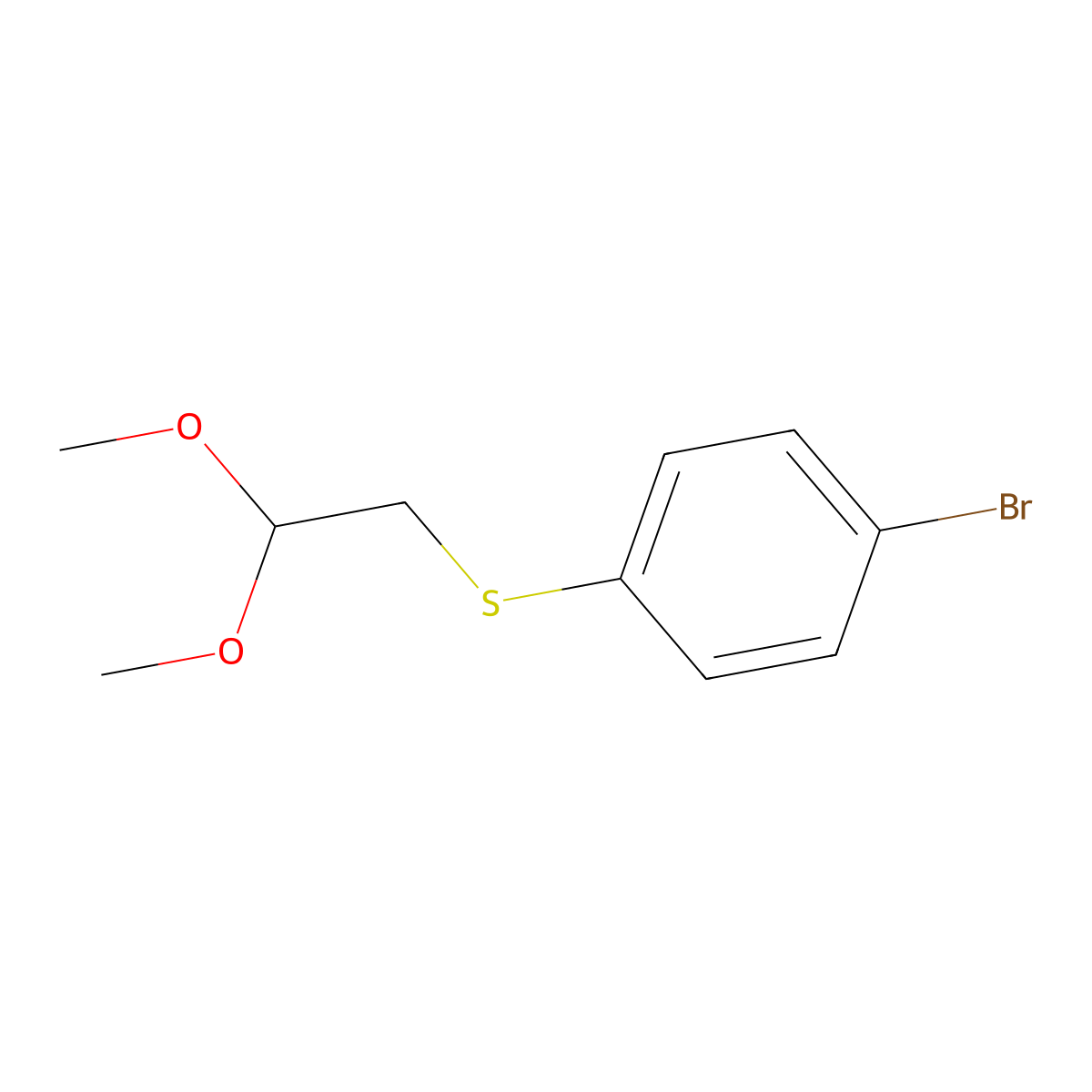 (4-Bromophenyl)(2,2-dimethoxyethyl)sulfane molecular structure, CAS 118780-12-4