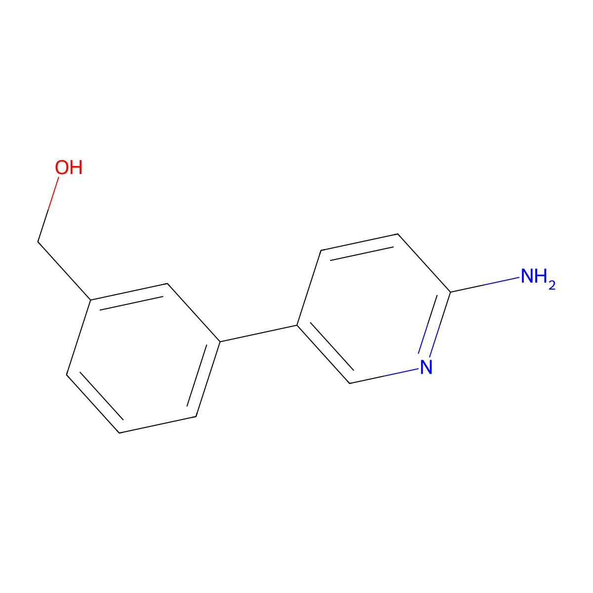 [3-(6-Aminopyridin-3-yl)phenyl]methanol molecular structure, CAS 1187820-78-5