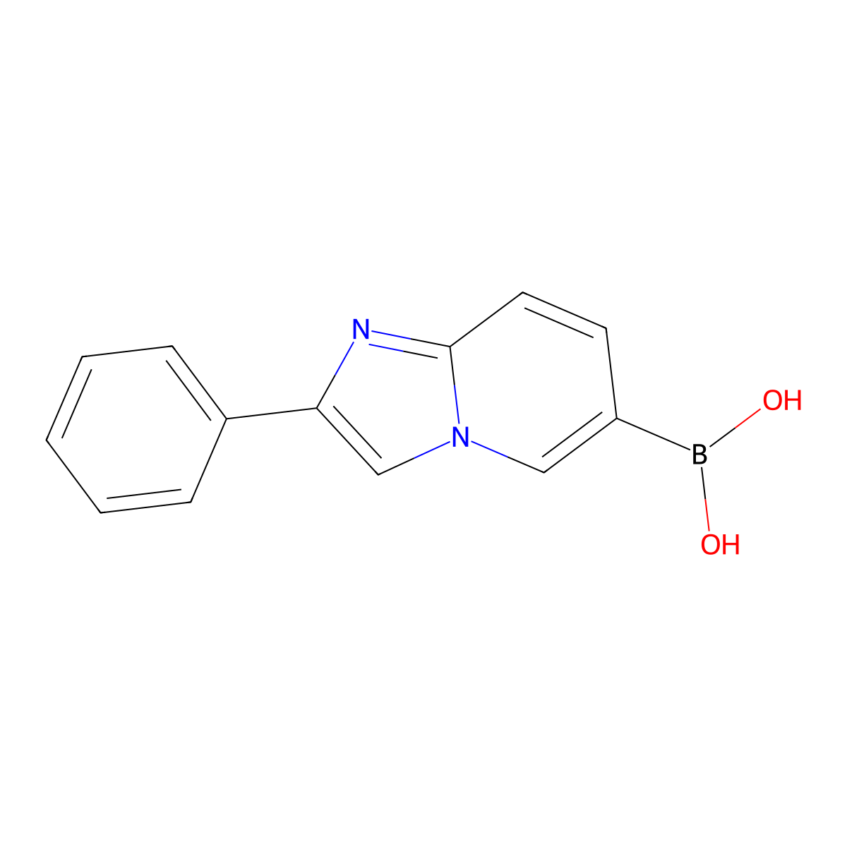 (2-Phenylimidazo[1,2-a]pyridin-6-yl)boronic acid molecular structure, CAS 1187822-25-8