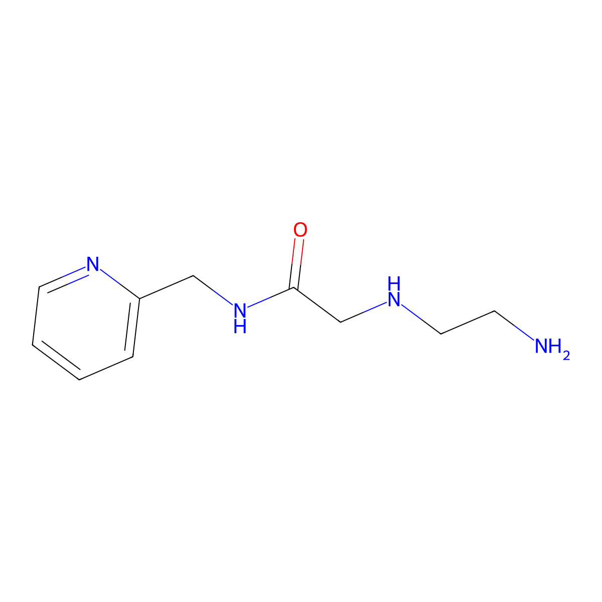 2-[(2-aminoethyl)amino]-N-[(pyridin-2-yl)methyl]acetamide molecular structure, CAS 1187829-30-6