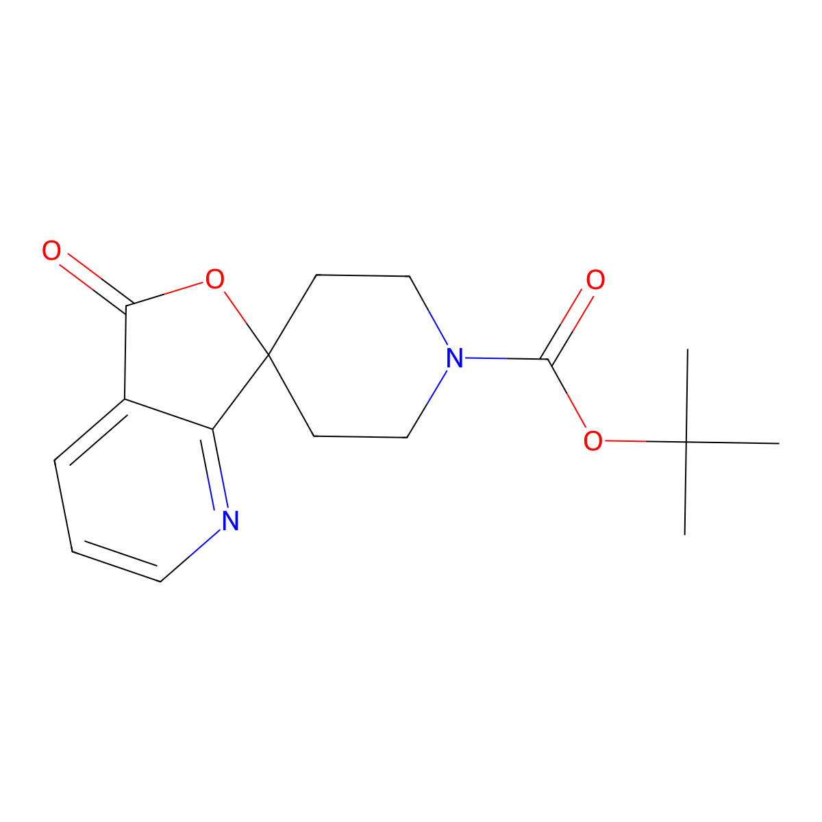 tert-Butyl 5-oxo-5H-spiro[furo[3,4-b]pyridine-7,4'-piperidine]-1'-carboxylate molecular structure, CAS 1187829-86-2