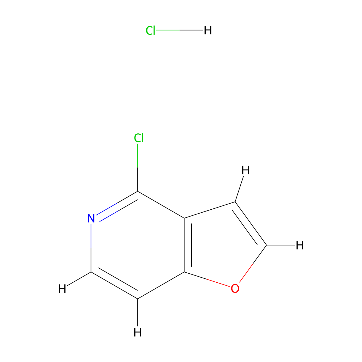 4-Chlorofuro[3,2-c]pyridine hydrochloride molecular structure, CAS 1187830-64-3