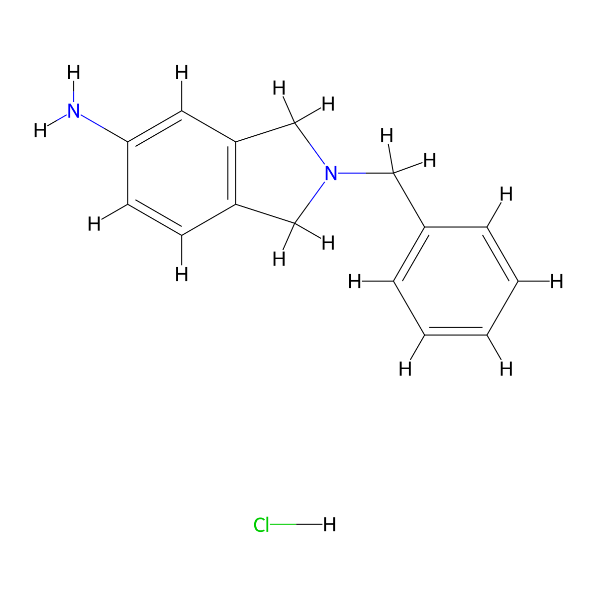 2-Benzylisoindolin-5-amine hydrochloride molecular structure, CAS 1187830-69-8