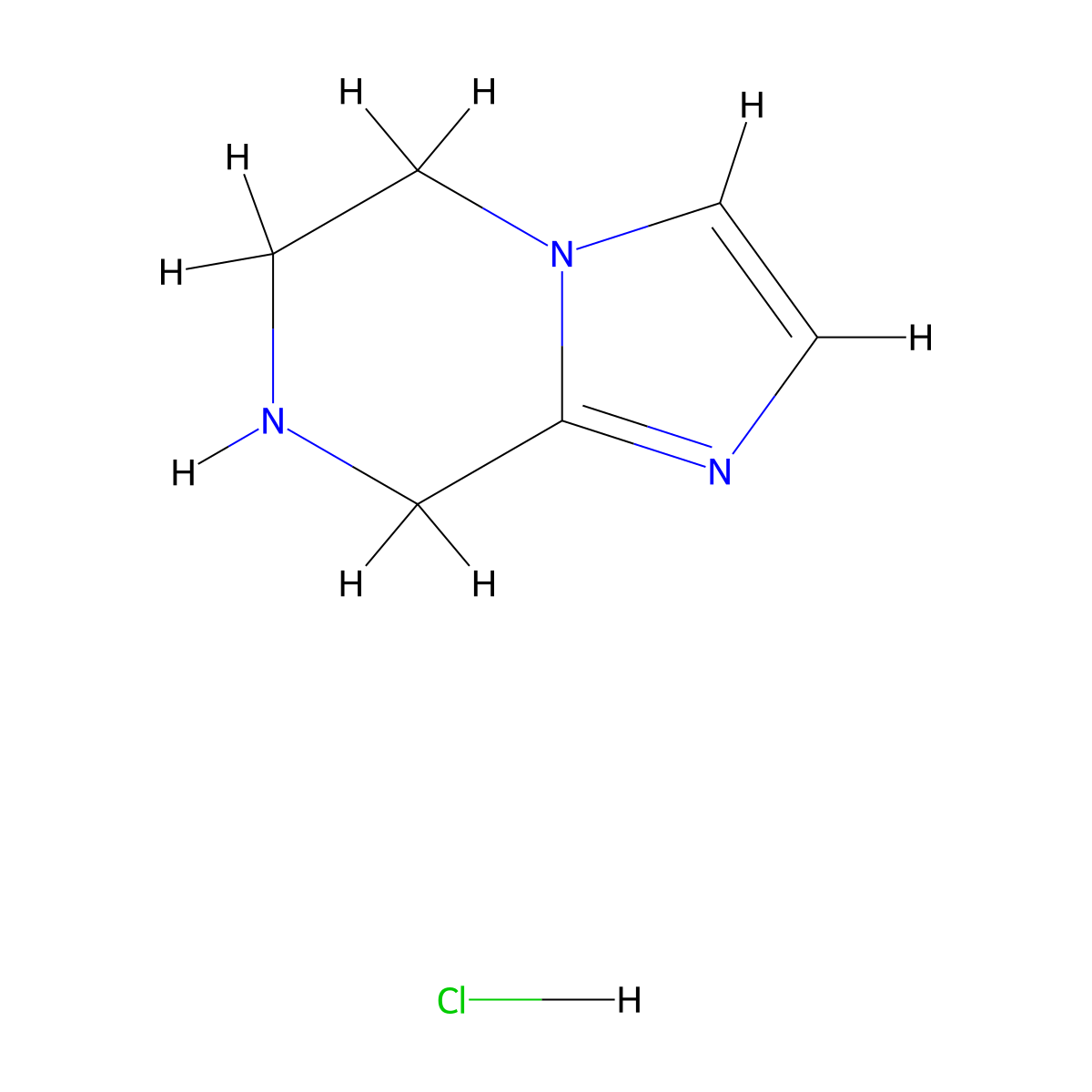 5,6,7,8-Tetrahydroimidazo[1,2-a]pyrazine hydrochloride molecular structure, CAS 1187830-84-7