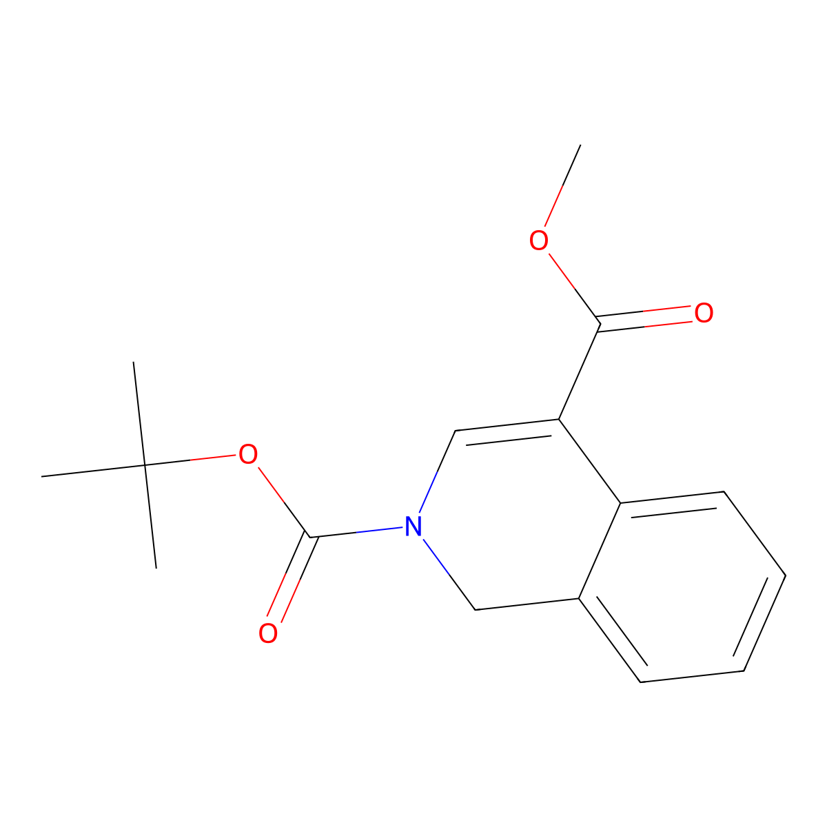 2-tert-Butyl 4-methyl isoquinoline-2,4(1H)-dicarboxylate molecular structure, CAS 1187830-86-9