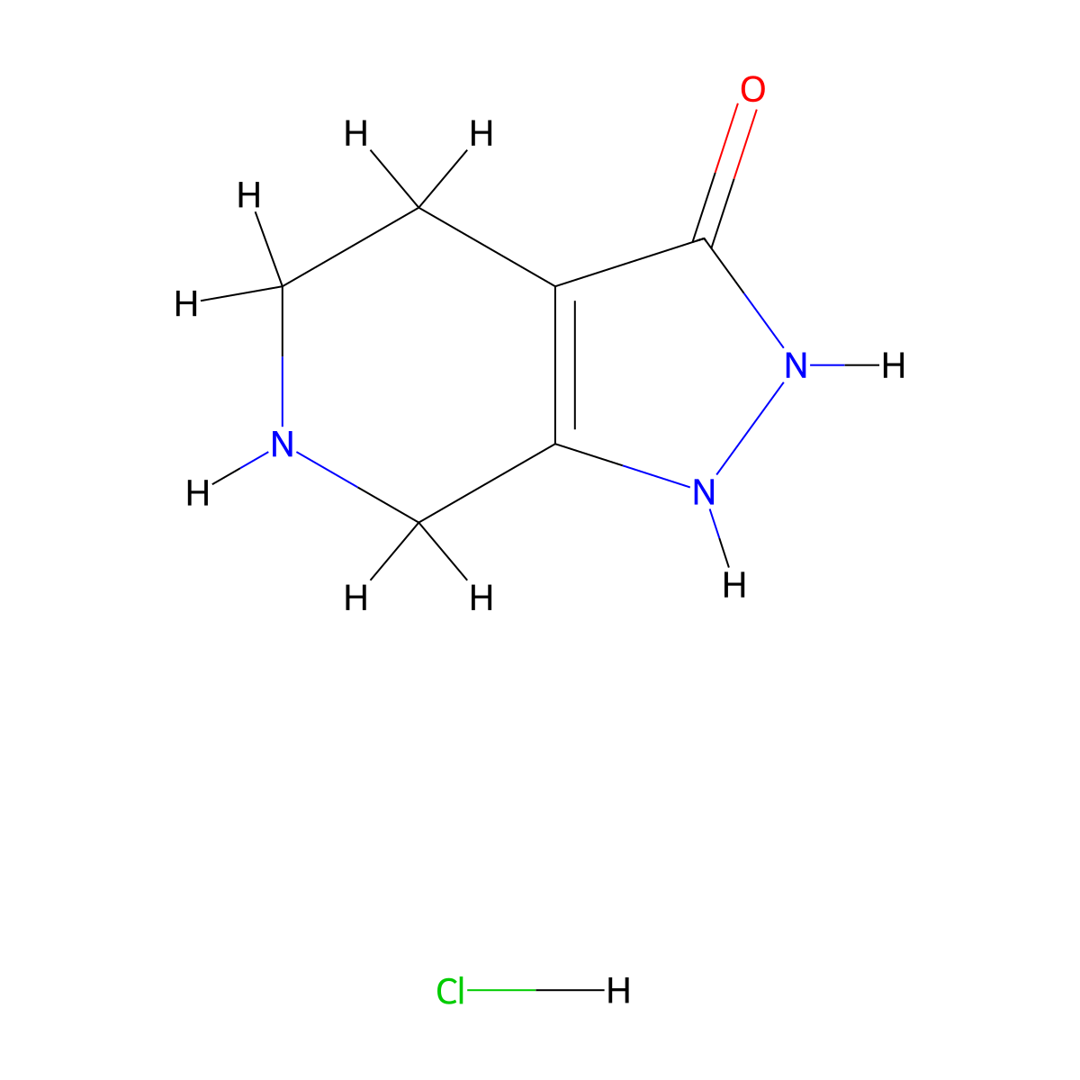 4,5,6,7-Tetrahydro-1H-pyrazolo[3,4-c]pyridin-3(2H)-one hydrochloride molecular structure, CAS 1187830-91-6
