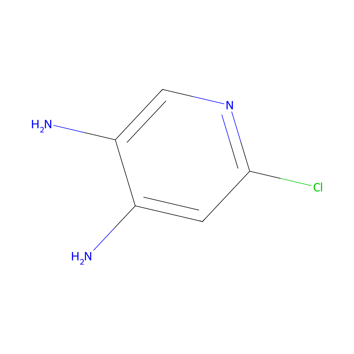 6-Chloropyridine-3,4-diamine molecular structure, CAS 1187830-92-7