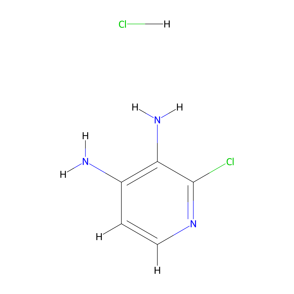 2-Chloropyridine-3,4-diamine hydrochloride molecular structure, CAS 1187830-93-8