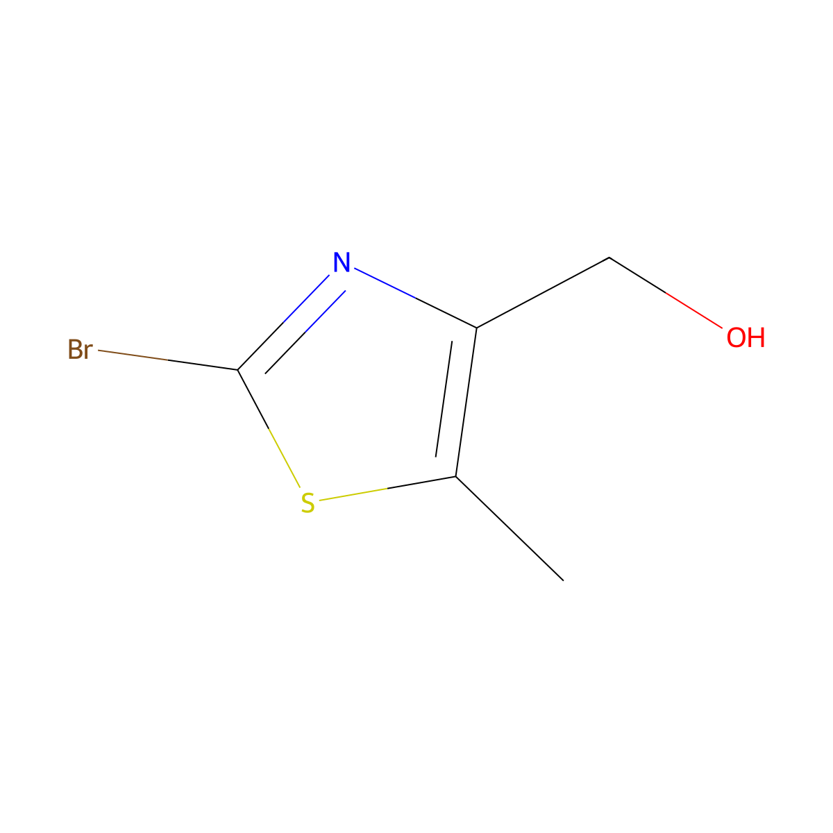 (2-Bromo-5-methylthiazol-4-yl)methanol molecular structure, CAS 1187836-86-7