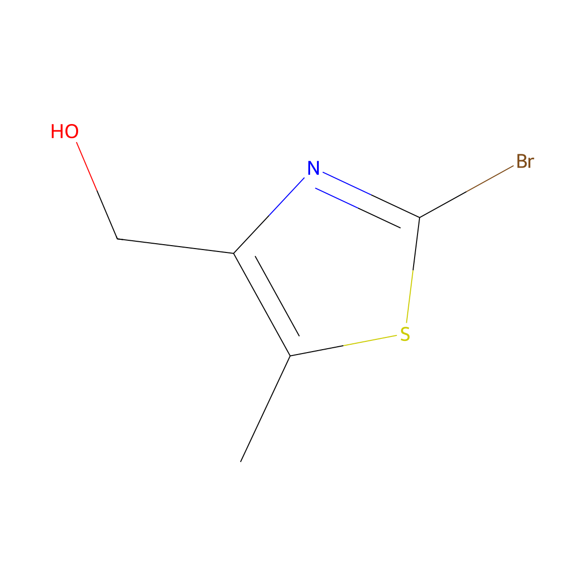(2-Bromo-5-methylthiazol-4-yl)methanol molecular structure, CAS 1187836-86-7