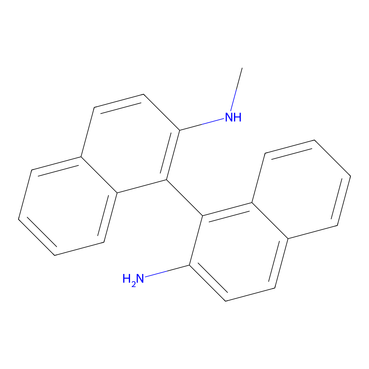 (R)-N-Methyl-[1,1'-binaphthalene]-2,2'-diamine molecular structure, CAS 1187857-13-1