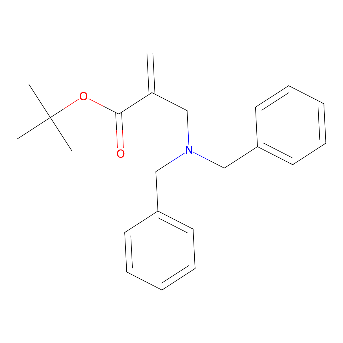 Tert-butyl 2-[(dibenzylamino)methyl]prop-2-enoate molecular structure, CAS 118786-32-6