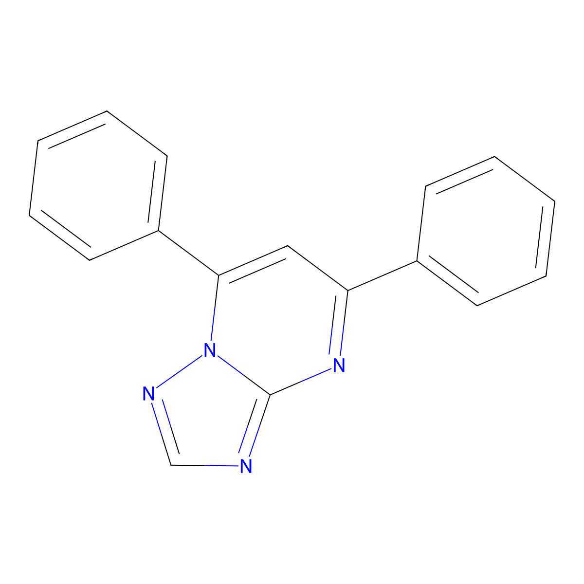 5,7-Diphenyl-[1,2,4]triazolo[1,5-a]pyrimidine molecular structure, CAS 118787-61-4