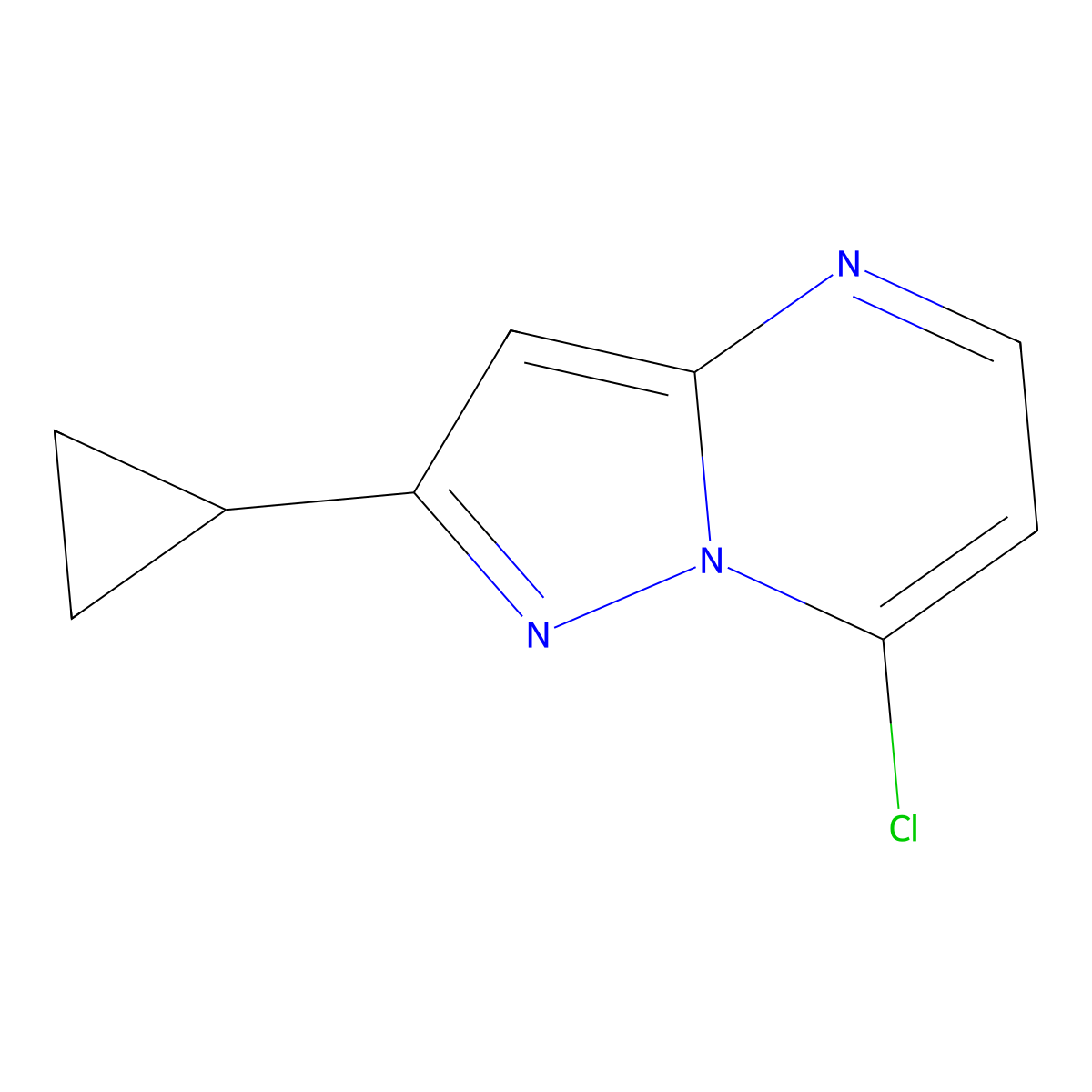 7-Chloro-2-cyclopropylpyrazolo[1,5-a]pyrimidine molecular structure, CAS 1187875-93-9