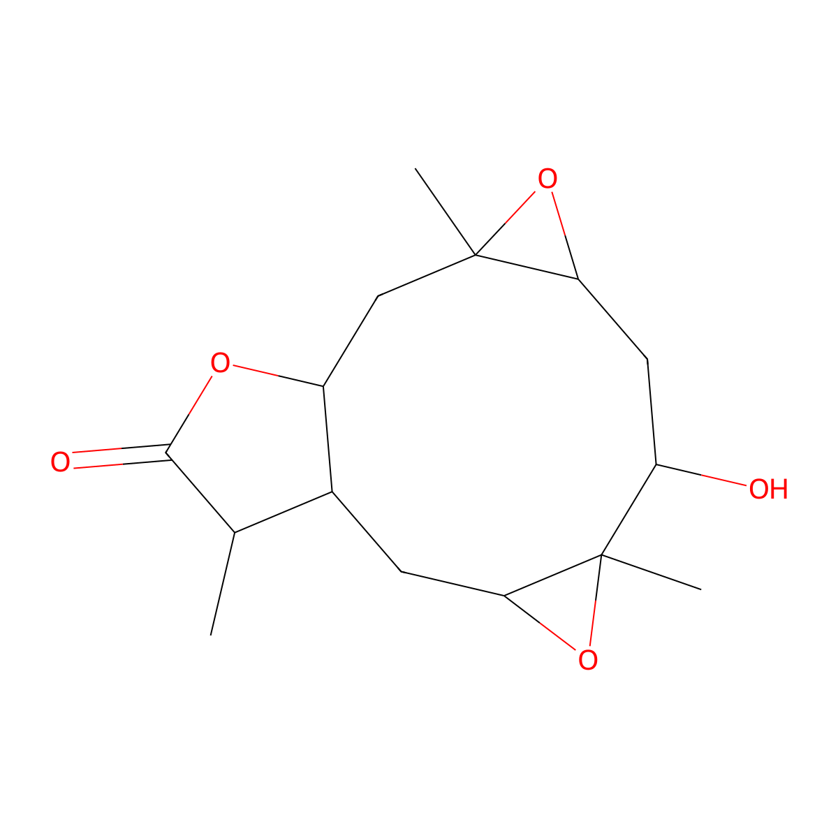 6-Hydroxy-5,10,15-trimethyl-4,9,13-trioxatetracyclo[10.3.0.03,5.08,10]pentadecan-14-one molecular structure, CAS 1187925-30-9