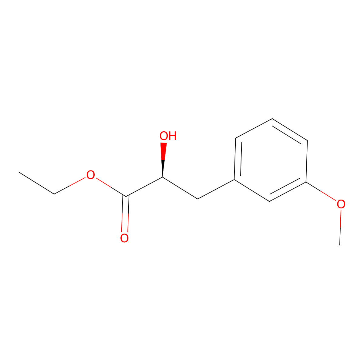 (S)-2-Hydroxy-3-(3-methoxy-phenyl)-propionic acid ethyl ester molecular structure, CAS 1187926-95-9