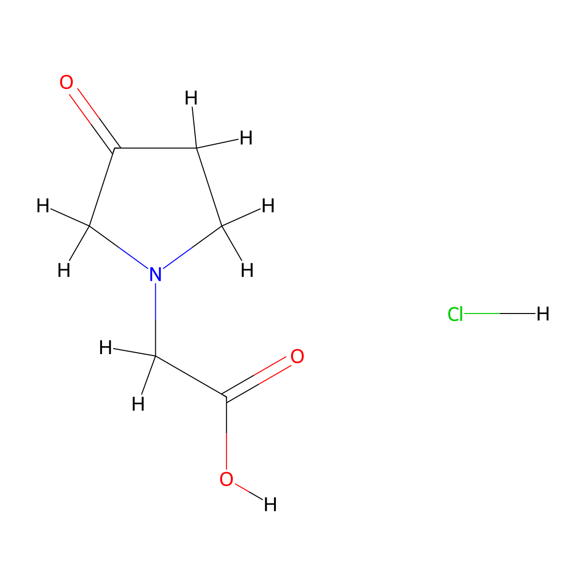 (3-Oxo-pyrrolidin-1-yl)-acetic acid hydrochloride molecular structure, CAS 1187927-10-1