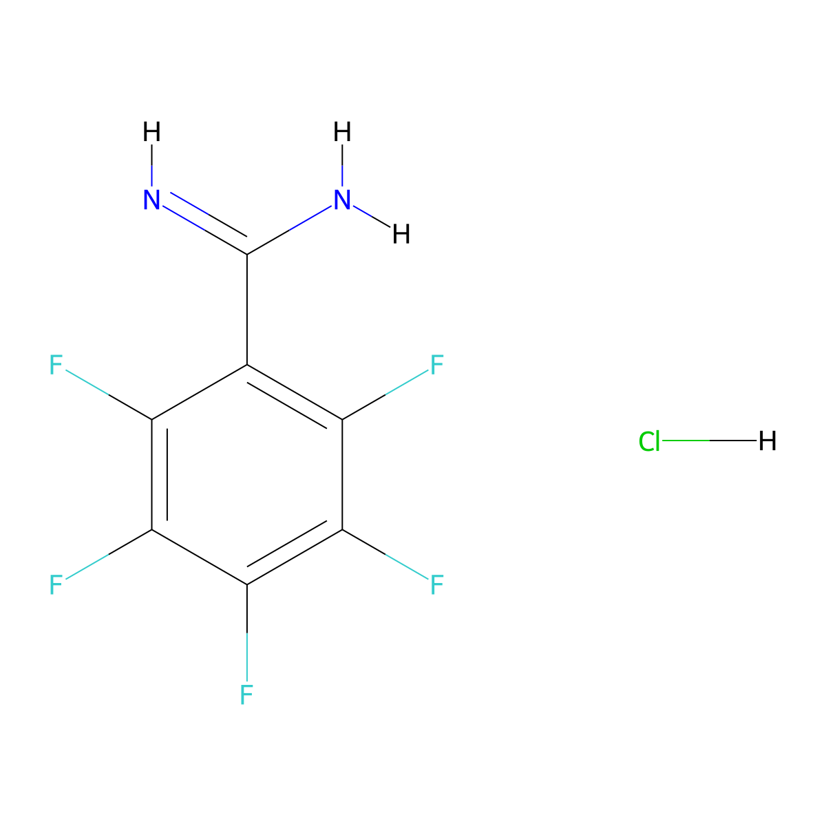 2,3,4,5,6-Pentafluorobenzimidamide hydrochloride molecular structure, CAS 1187927-16-7