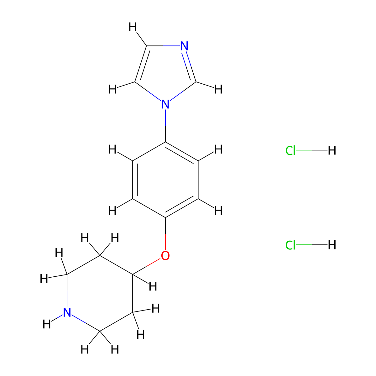 4-(4-(1H-Imidazol-1-yl)phenoxy)piperidine dihydrochloride molecular structure, CAS 1187927-20-3