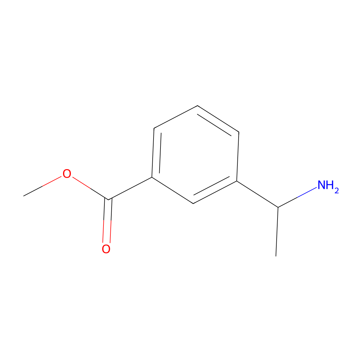 (S)-methyl 3-(1-aminoethyl)benzoate molecular structure, CAS 1187927-21-4