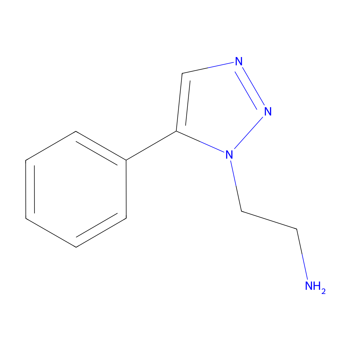 2-(5-phenyl-1H-1,2,3-triazol-1-yl)ethan-1-amine molecular structure, CAS 1187927-22-5