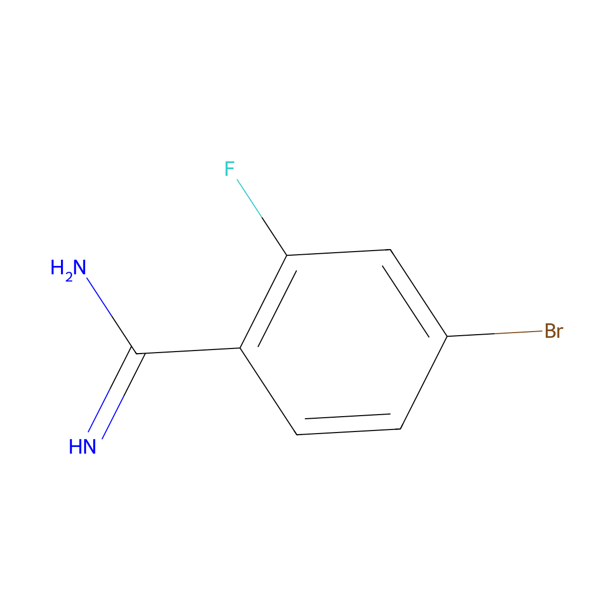 4-Bromo-2-fluorobenzenecarboximidamide molecular structure, CAS 1187927-25-8