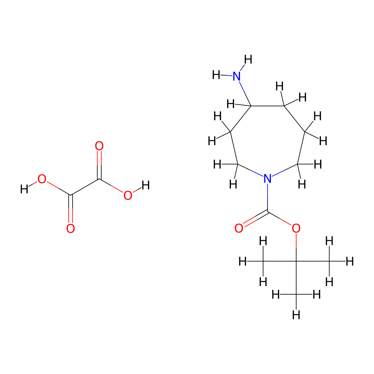 4-Amino-azepane-1-carboxylic acid tert-butyl ester oxalate molecular structure, CAS 1187927-32-7