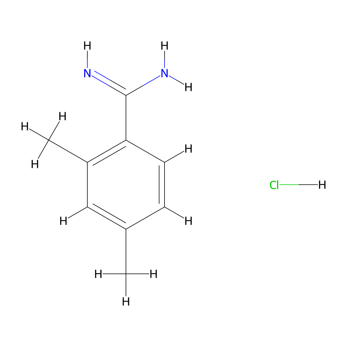 2,4-Dimethyl-benzamidine hydrochloride molecular structure, CAS 1187927-39-4