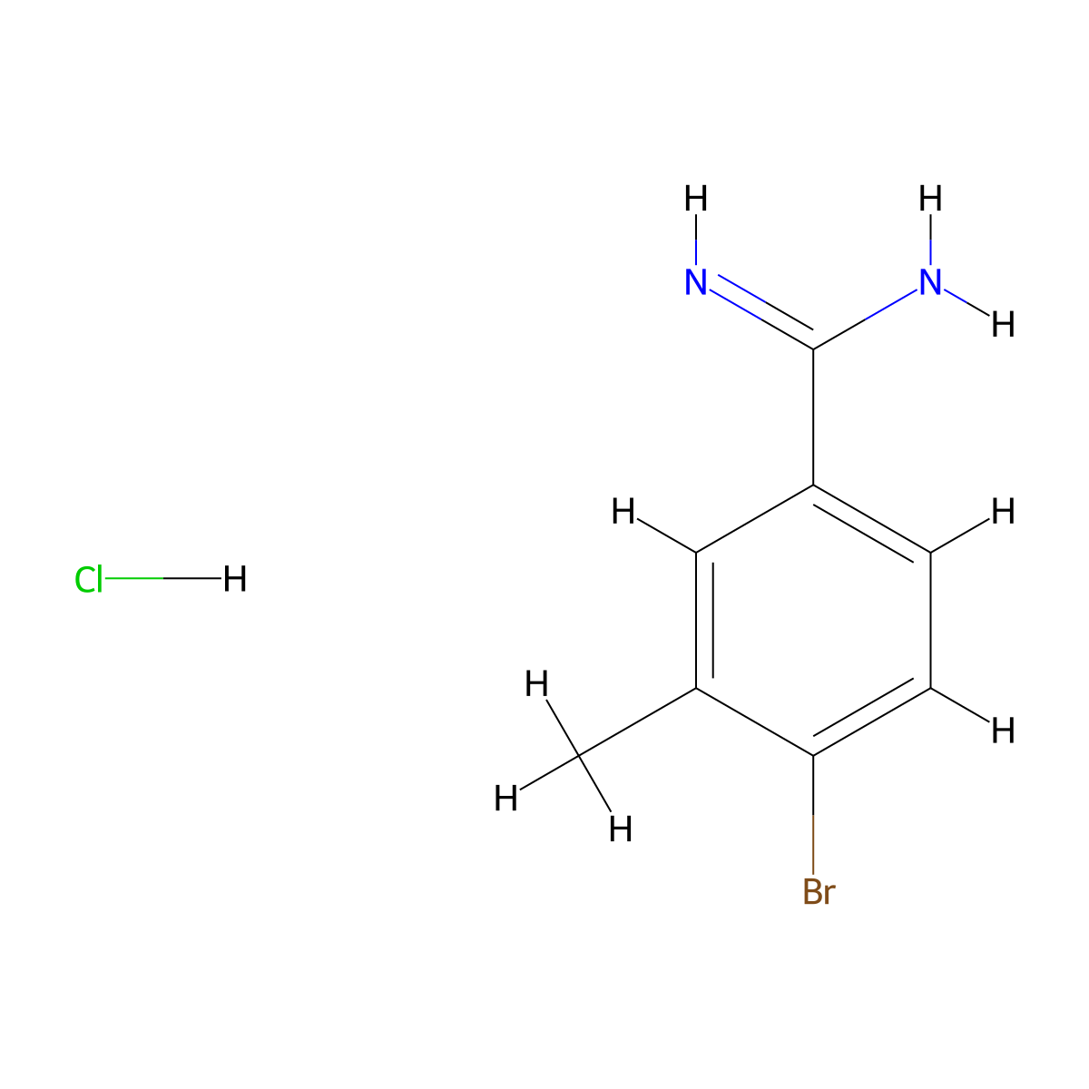 4-Bromo-3-methyl-benzamidine hydrochloride molecular structure, CAS 1187927-47-4