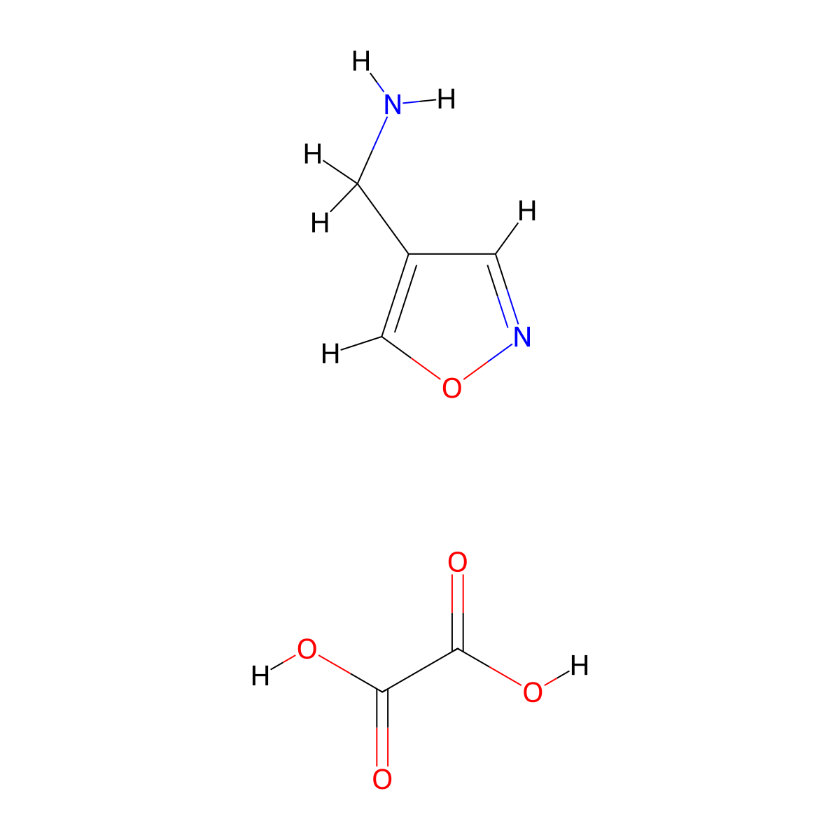 Isoxazol-4-ylmethanamine oxalate molecular structure, CAS 1187927-50-9