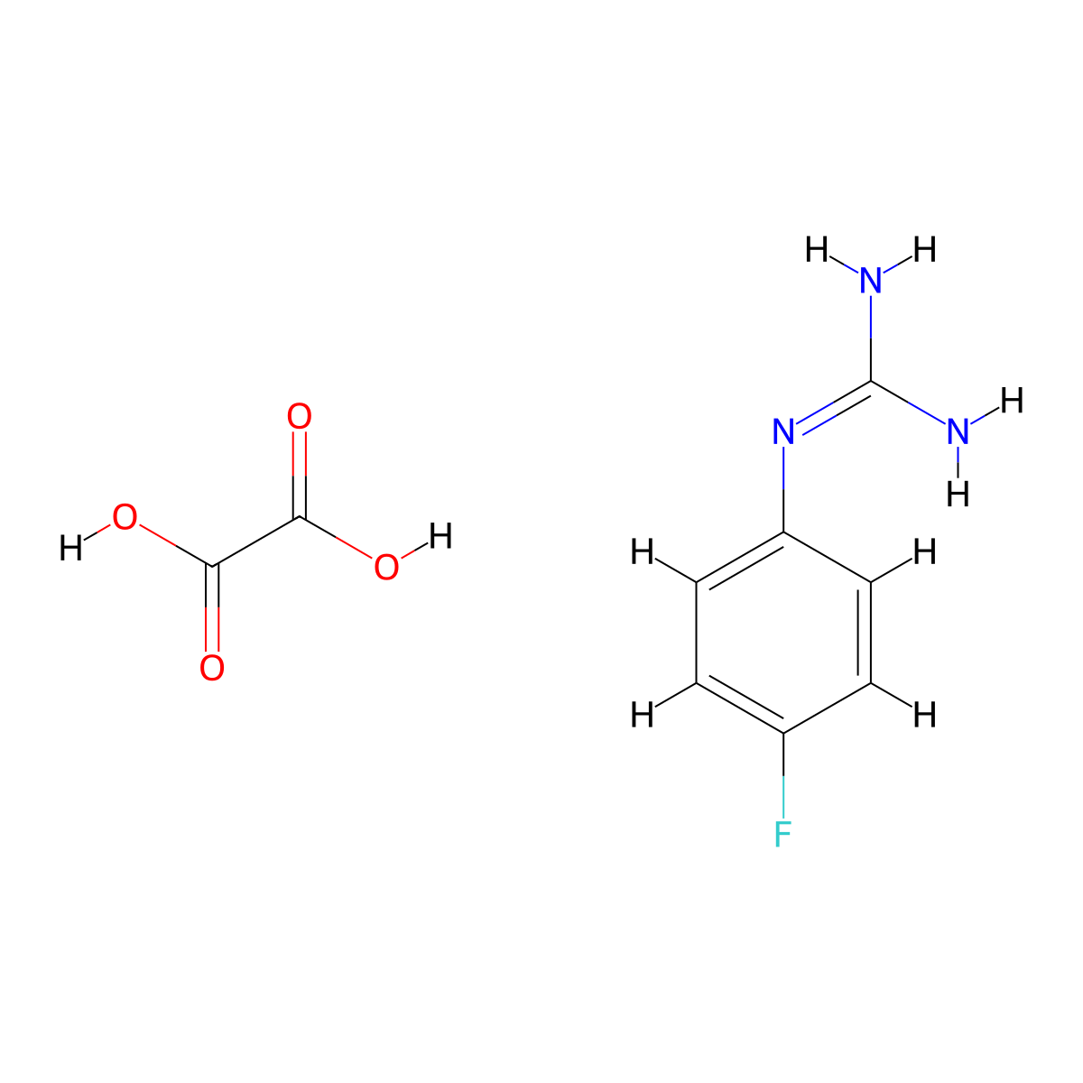 N-(4-Fluoro-phenyl)-guanidine oxalate molecular structure, CAS 1187927-56-5
