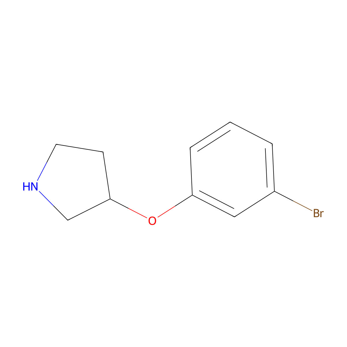 (S)-3-(3-Bromo-phenoxy)-pyrrolidine molecular structure, CAS 1187927-58-7
