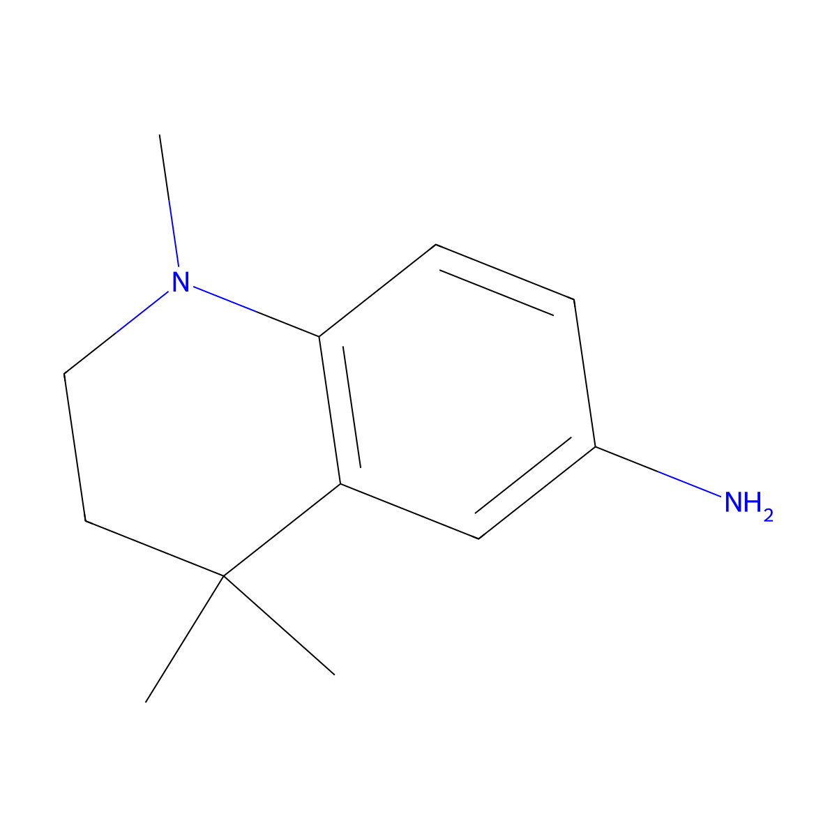 1,4,4-Trimethyl-1,2,3,4-tetrahydro-quinolin-6-ylamine molecular structure, CAS 1187927-59-8