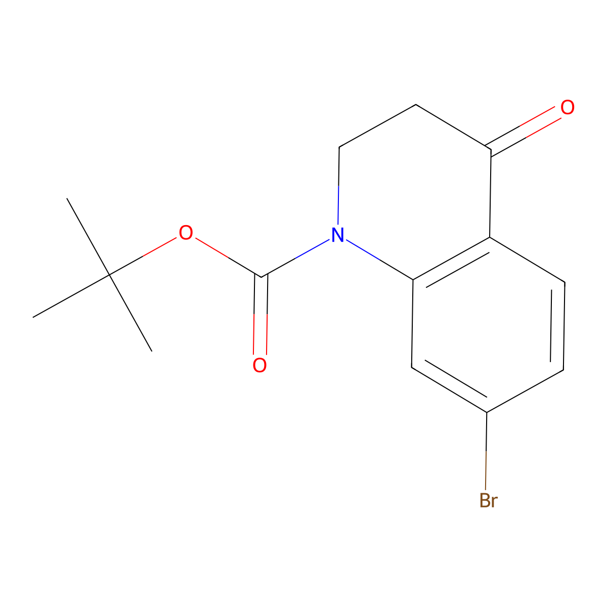 Tert-butyl 7-bromo-4-oxo-3,4-dihydroquinoline-1(2h)-carboxylate molecular structure, CAS 1187927-67-8