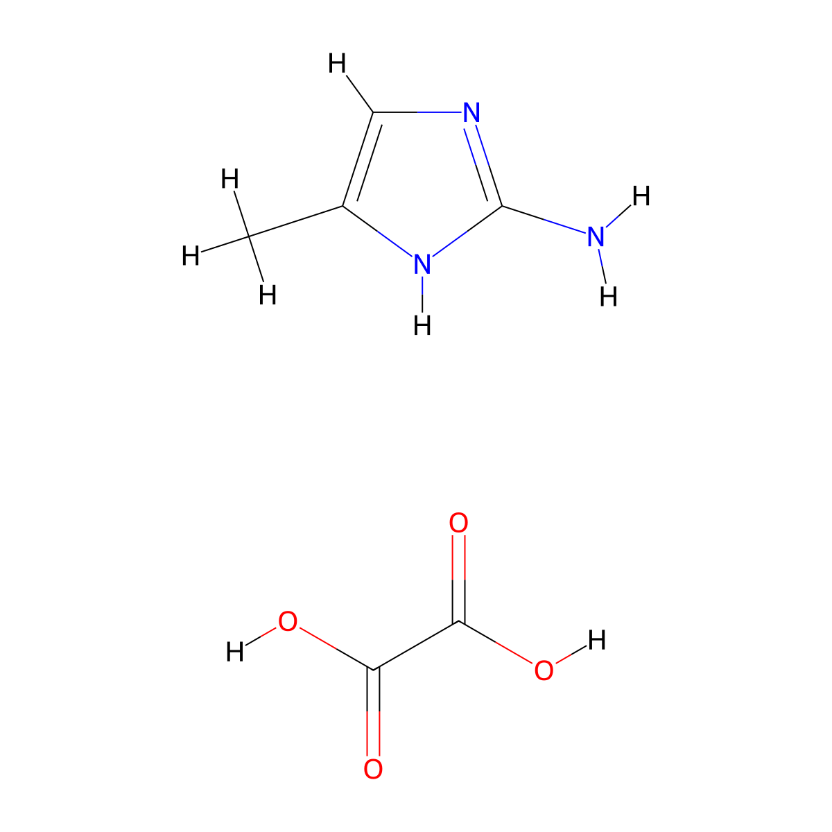 5-Methyl-1H-imidazol-2-amine oxalate molecular structure, CAS 1187927-68-9