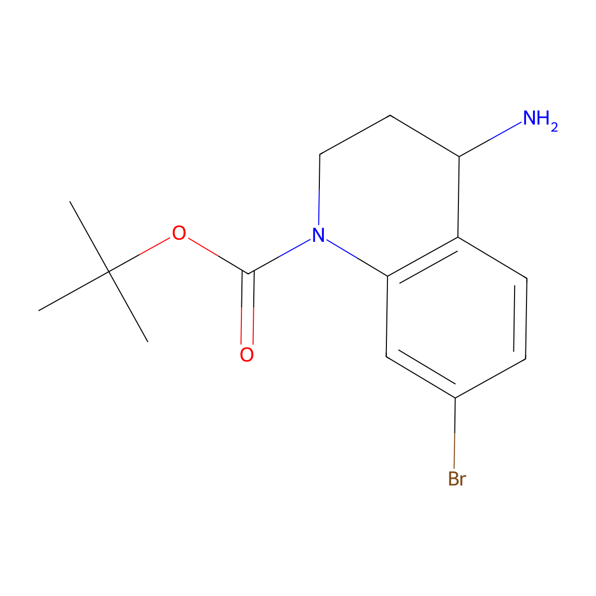 4-Amino-1-Boc-7-bromo-3,4-dihydro-2H-quinoline molecular structure, CAS 1187927-82-7
