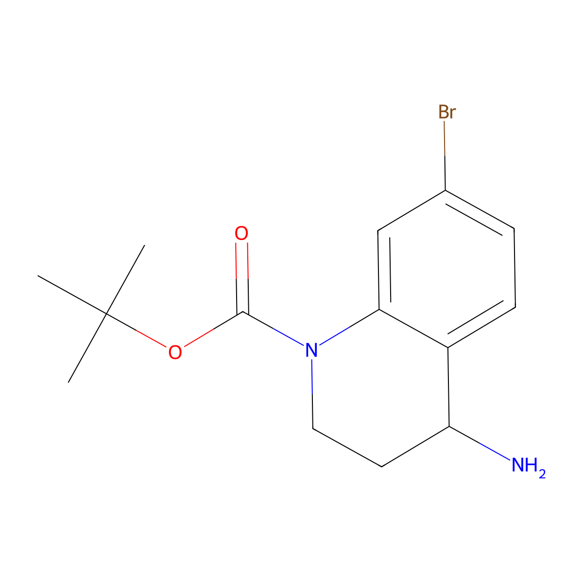 4-Amino-1-Boc-7-bromo-3,4-dihydro-2H-quinoline molecular structure, CAS 1187927-82-7