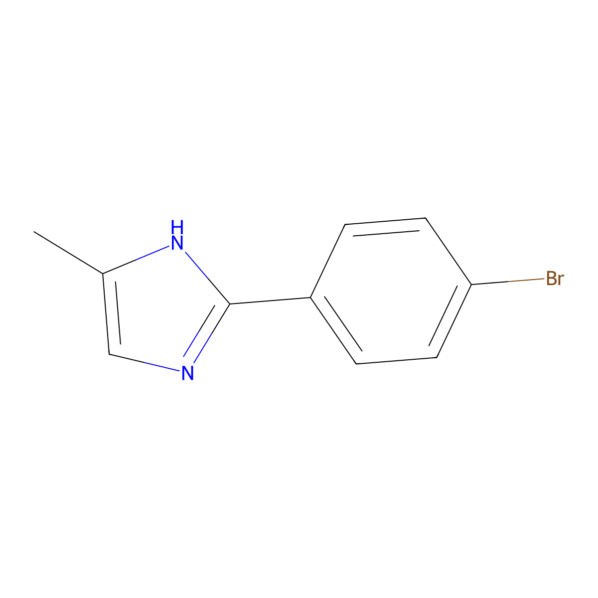 2-(4-Bromo-phenyl)-4-methyl-1H-imidazole molecular structure, CAS 1187927-85-0