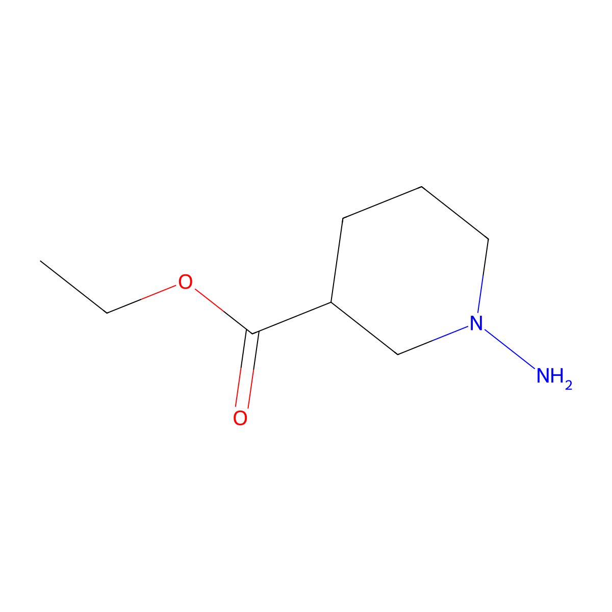 (R)-1-Amino-piperidine-3-carboxylic acid ethyl ester molecular structure, CAS 1187927-91-8