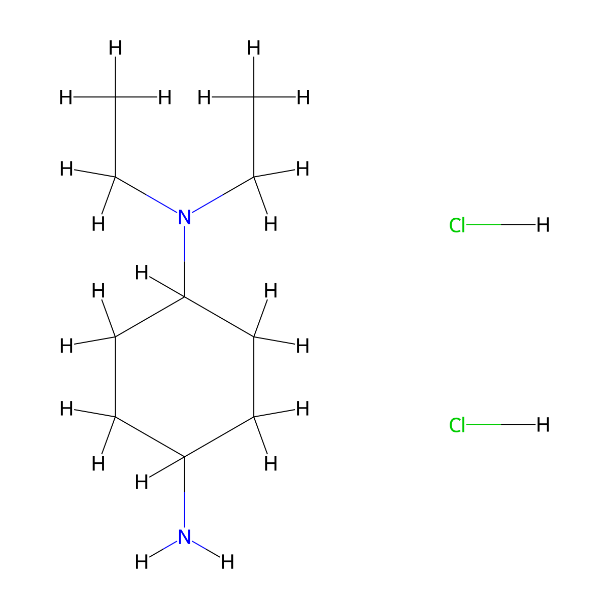 N,N-Diethyl-cyclohexane-1,4-diamine dihydrochloride molecular structure, CAS 1187927-93-0