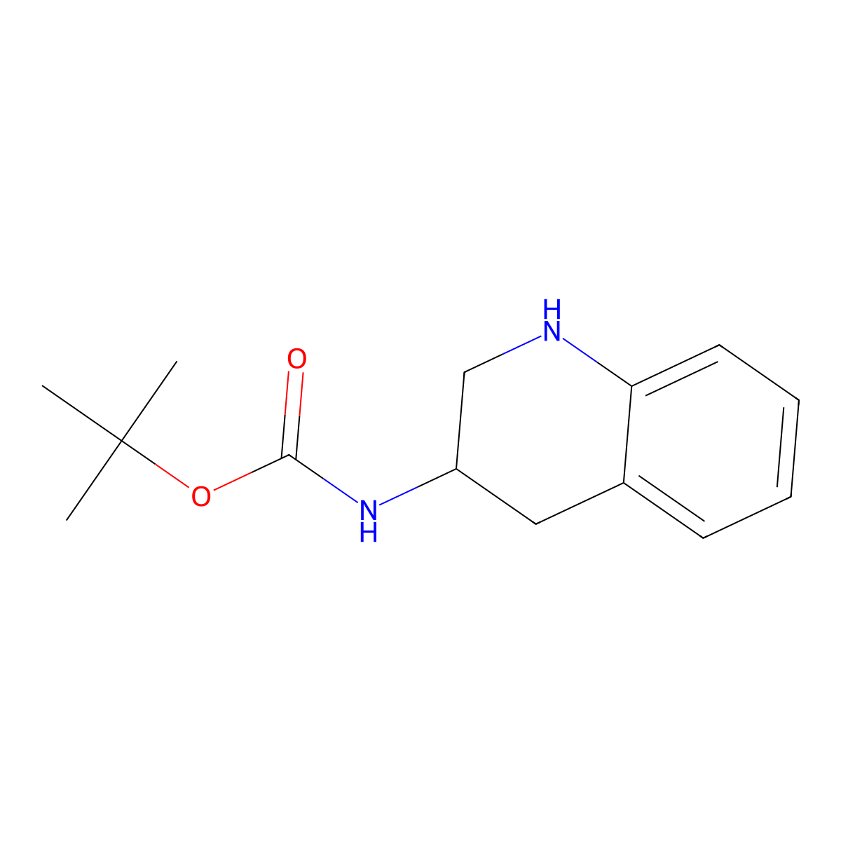 tert-butyl N-[(3S)-1,2,3,4-tetrahydroquinolin-3-yl]carbamate molecular structure, CAS 1187928-06-8