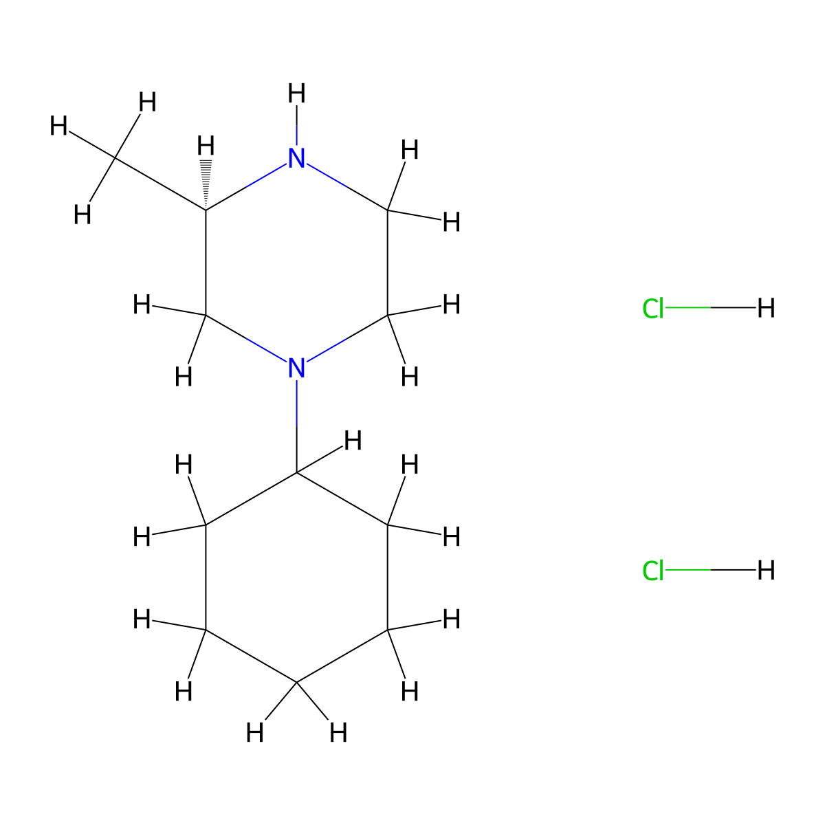 (R)-1-Cyclohexyl-3-methyl-piperazine dihydrochloride molecular structure, CAS 1187928-07-9
