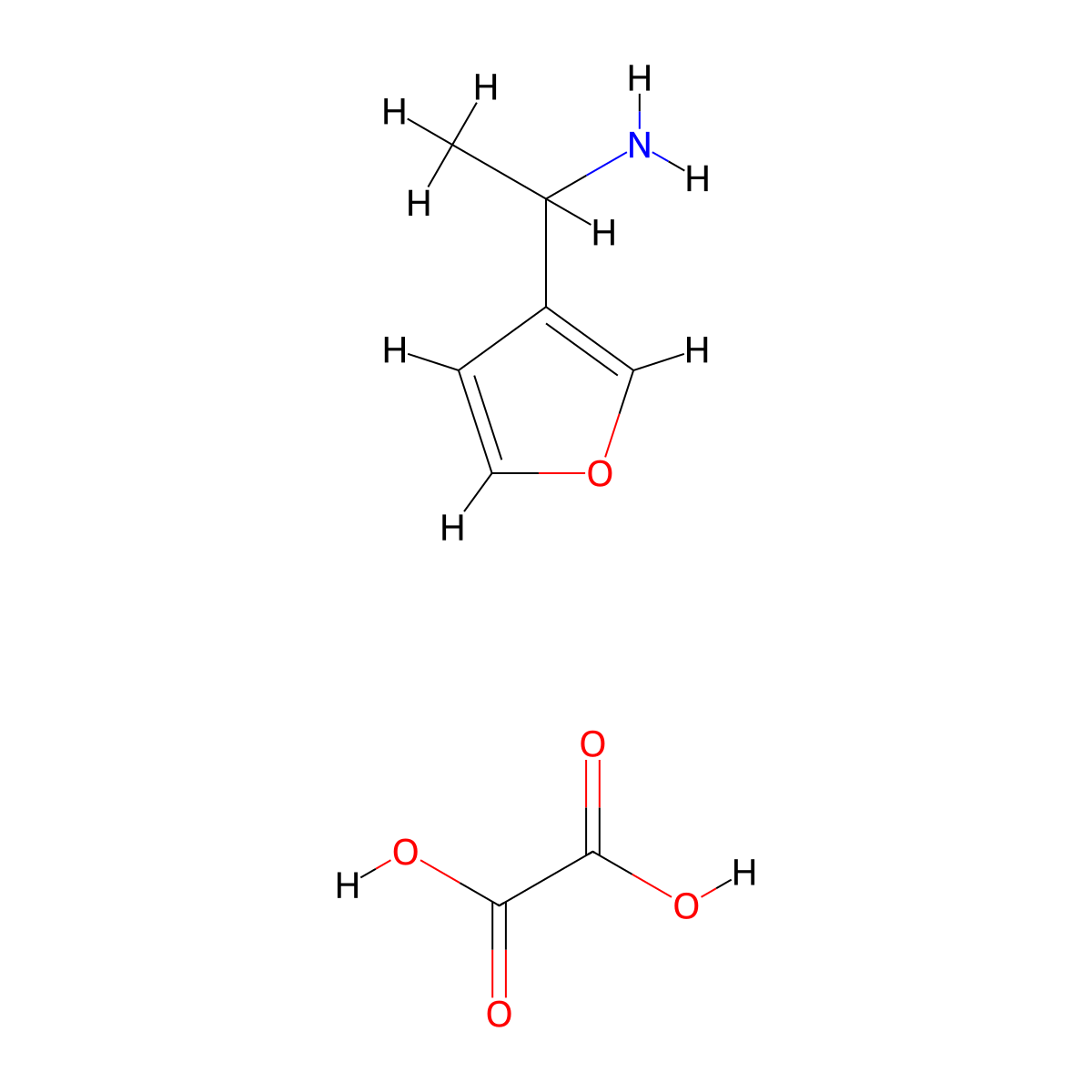 1-Furan-3-YL-ethylamine oxalate molecular structure, CAS 1187928-15-9